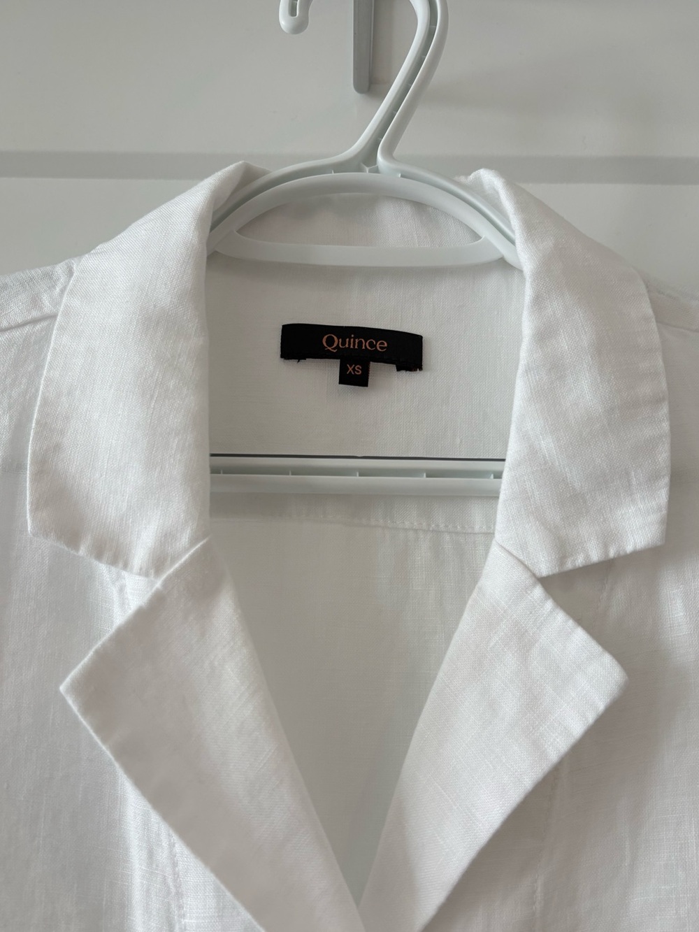 Quince White Linen Short-Sleeve Button-Up Shirt - Picture 5 of 9